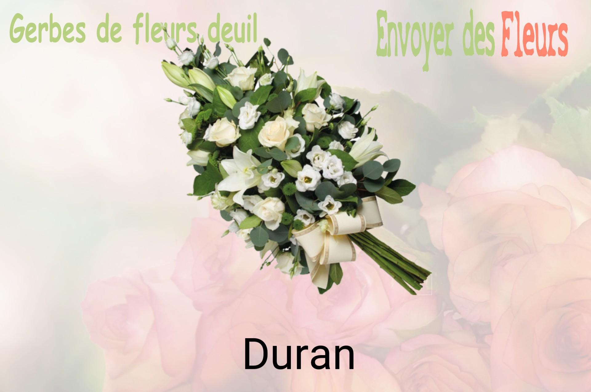 Gerbe de fleurs de deuil livrée à Duran